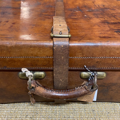SOLD - Quality Vintage Leather Suitcase