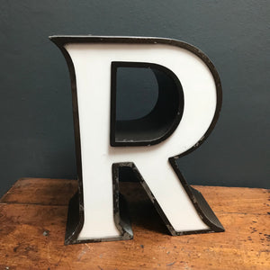 SOLD - Metal 'R' Font Letter