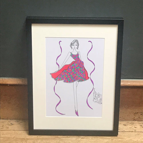 SOLD - Roz Jennings Original Fashion Illustration for Laura Ashley