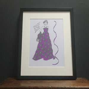 SOLD - Roz Jennings Original Fashion Illustration for Laura Ashley