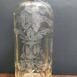 SOLD - Vintage Etched Glass Soda Syphon