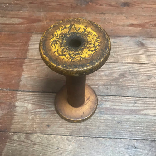 SOLD - Vintage Wooden Industrial Textile Bobbin Spool