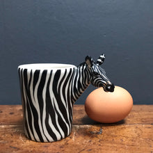 SOLD - Handmade Zebra Expresso Cup