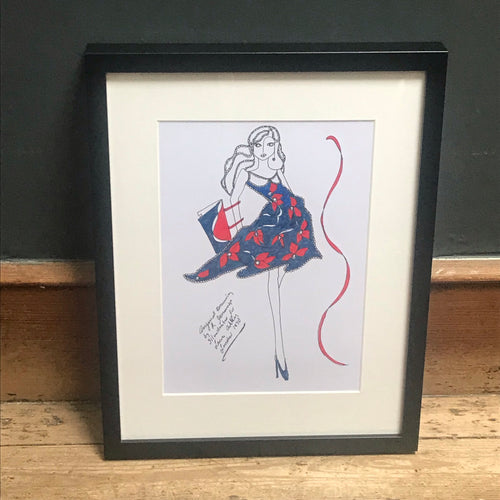 SOLD - Roz Jennings Original Fashion Illustration for Laura Ashley