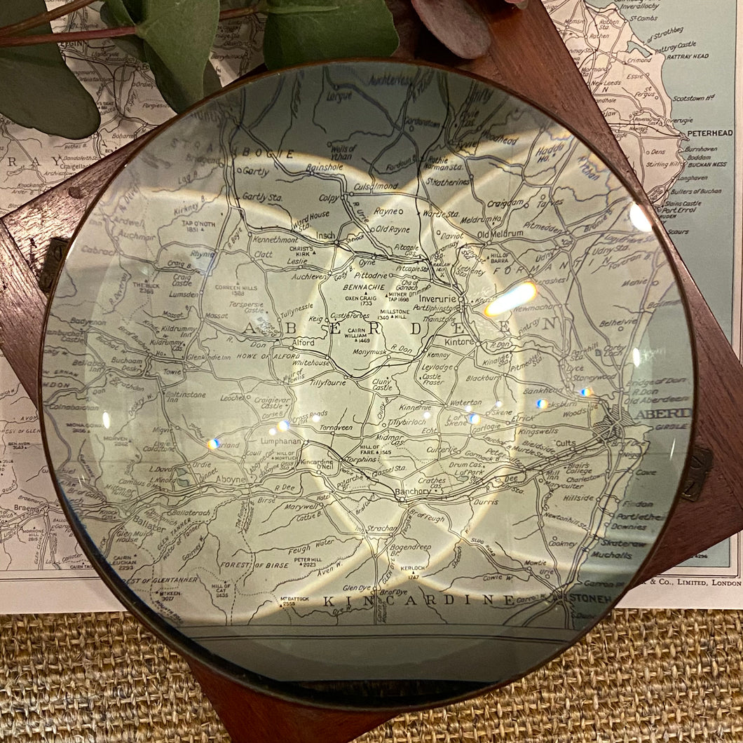 SOLD - Large Vintage Magnifying Mounted Lens
