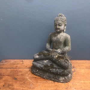 SOLD - Vintage Stone Sitting Buddha
