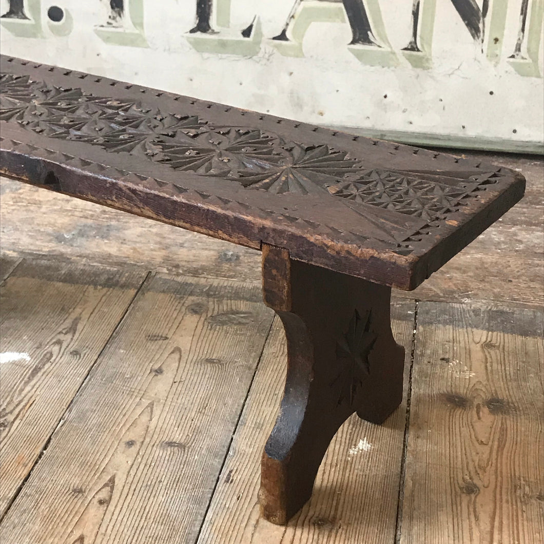 SOLD - Primitive Antique Pine Milking Stool