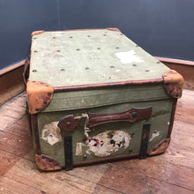 SOLD - Vintage Canvas & Leather Trunk