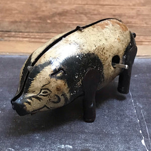 SOLD - 1920s Tin Toy Pig