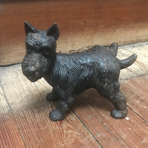 SOLD - Antique Cast Iron Scottie Dog Door Stop