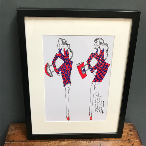 SOLD - Roz Jennings Original Fashion Illustration for Laura Ashley