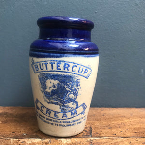 SOLD - Vintage Buttercup Cream Jar