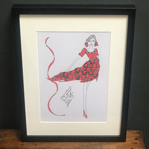 SOLD - Roz Jennings Original Fashion Illustration for Laura Ashley