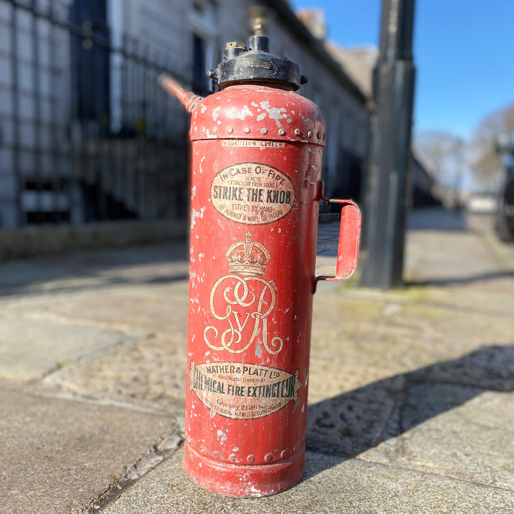 SOLD - Vintage Mather & Platt Fire Extinguisher
