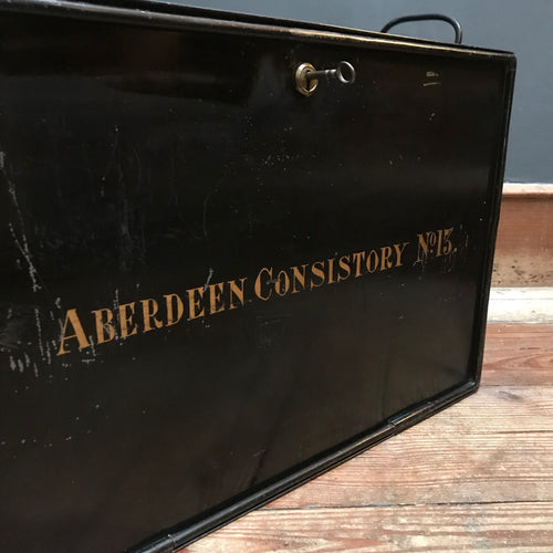 SOLD - Metal Deed Box: Aberdeen Consistory No. 13