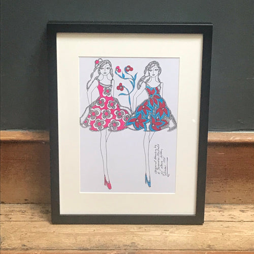 SOLD - Roz Jennings Original Fashion Illustration for Laura Ashley