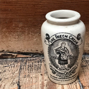 SOLD - Vintage Stranraer Cream Jar