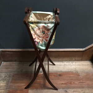 SOLD - Sewing/Knitting bag on Wooden Stand