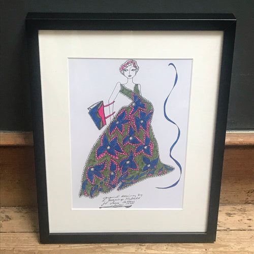 SOLD - Roz Jennings Original Fashion Illustration for Laura Ashley