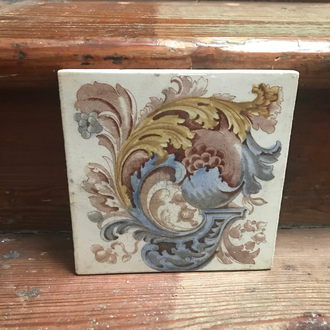 SOLD - Vintage Ceramic Decorative Tile
