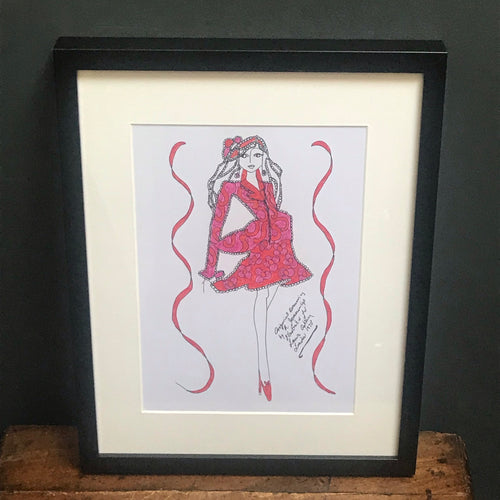 SOLD - Roz Jennings Original Fashion Illustration for Laura Ashley