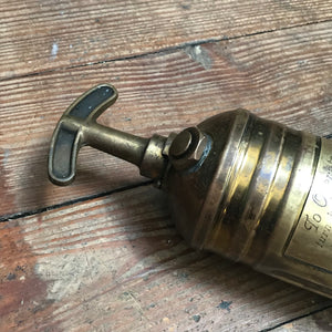SOLD - Vintage Pyrene Brass Fire Extinguisher Hand Pump Type