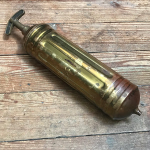 SOLD - Vintage Pyrene Brass Fire Extinguisher Hand Pump Type