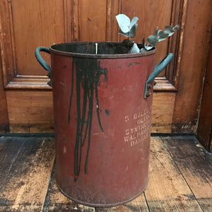 SOLD - Vintage Drum Bucket with handle