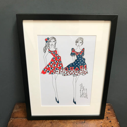 SOLD - Original Fashion Illustration for Laura Ashley