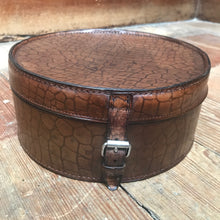 SOLD - Edwardian Croc Leather Collar Box