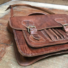 SOLD - Vintage Leather Satchel Bag