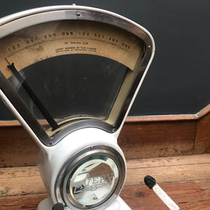 SOLD - White Enamel Avery Weighing Scales
