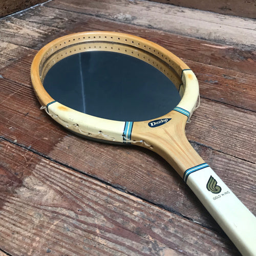 SOLD - Vintage Tennis Racket Mirror