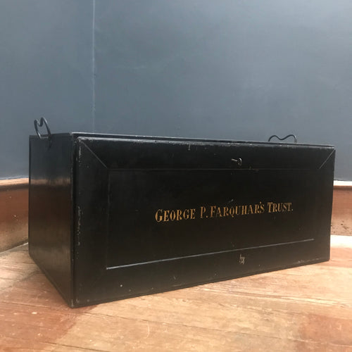 SOLD - Metal Deed Box - George P. Farquhar’s Trust