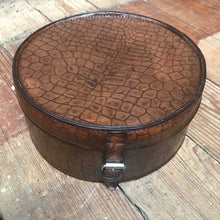 SOLD - Edwardian Croc Leather Collar Box