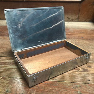 SOLD - Vintage Alloy Cigars, wood lined, Tin