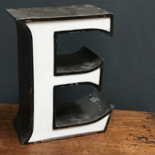 Vintage Metal 'E' Letter Font | PamPicks