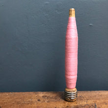 SOLD - Vintage Wooden Bobbin Spool with Pink Cotton