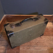 Vintage Canvas & Leather Suitcase photo 3 | PamPicks