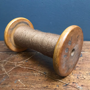 SOLD - Vintage Dovecot Studios Wooden Bobbin Mill with Cotton