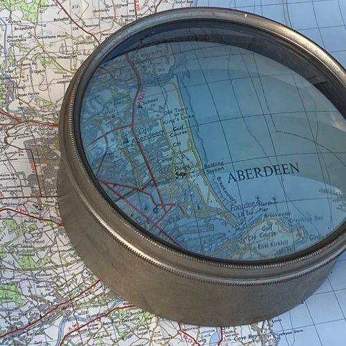 SOLD - Vintage Brass Magnifying Lens