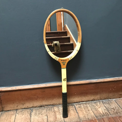 SOLD - Vintage Tennis Racket Mirror