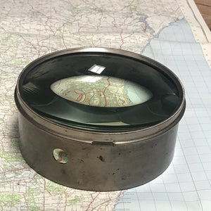 SOLD - Vintage Brass Magnifying Lens