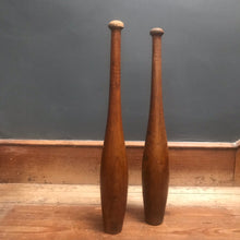 SOLD - Tall Set of Vintage Wooden Exercise Clubs