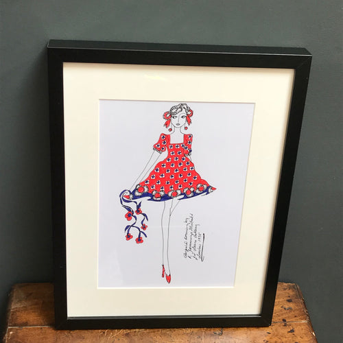 SOLD - Roz Jennings Original Fashion Illustration for Laura Ashley