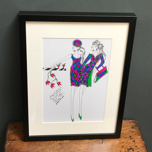 SOLD - Roz Jennings Original Fashion Illustration for Laura Ashley