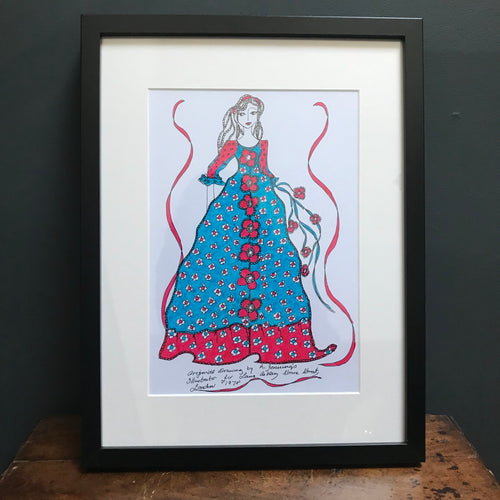 SOLD - Roz Jennings Original Fashion Illustration for Laura Ashley
